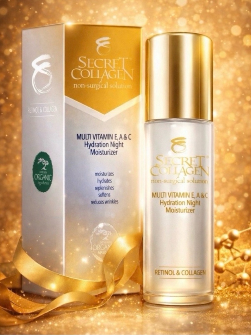 Secret Collagen Multi Vitamin E, A & C Hydration Night Moisturizer $395 Retail